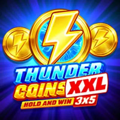 Thunder Coins XXL – NC Kasyno Okładka gry Thunder Coins XXL na banerze NC Kasyno